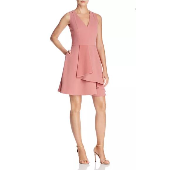 Adelyn Rae Women's Paige Dress Size L Fit-and-Flare Mauve Rose - Picture 1 of 9
